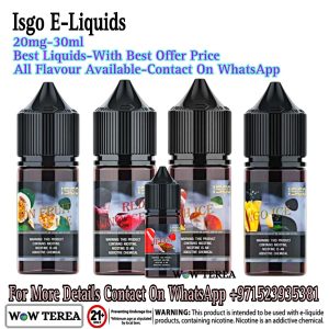 Best Isgo E-Liquids 25mg-50mg 30ml Bottle From UK