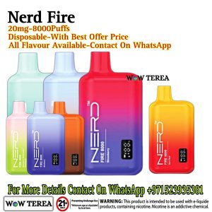Best Nerd Fire - 8000 Puffs - 20mg Disposable Vap