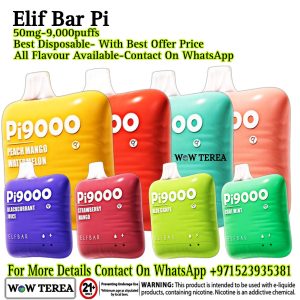 Best Elif Bar Pi 50mg 9000 Puffs Disposable Vape