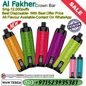 Al Fakher Crown Bar ( 5 mg - 12,000 Puffs )
